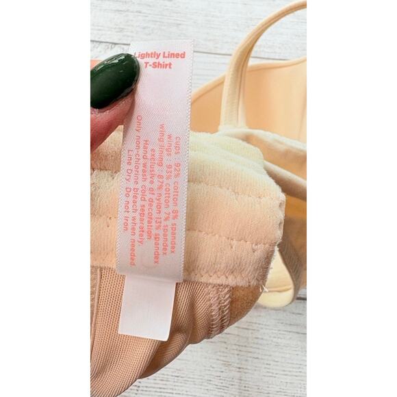 Cacique Lane Bryant Lightly Lined Cotton T-Shirt Bra Underwire Beige Size 42C - Picture 6 of 6